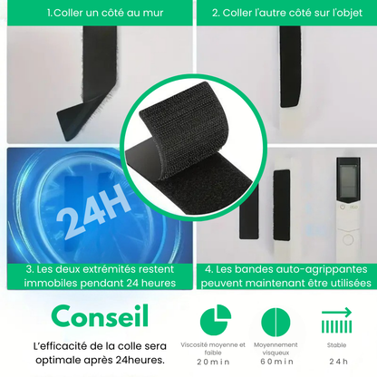 GripFix™ - Bandes Adhésives Double Face Velcro