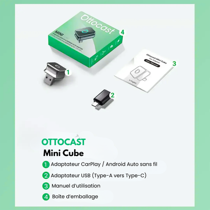 Ottocast™ - Adaptateur CarPlay Sans Fil Universel