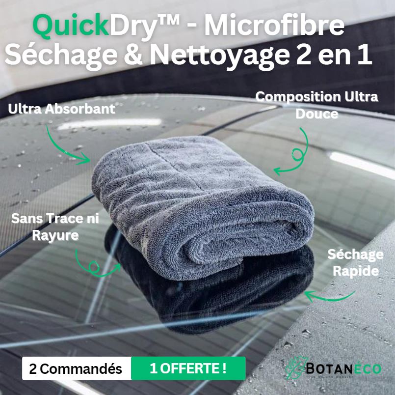 QuickDry™ - Microfibre Séchage & Nettoyage 2 en 1