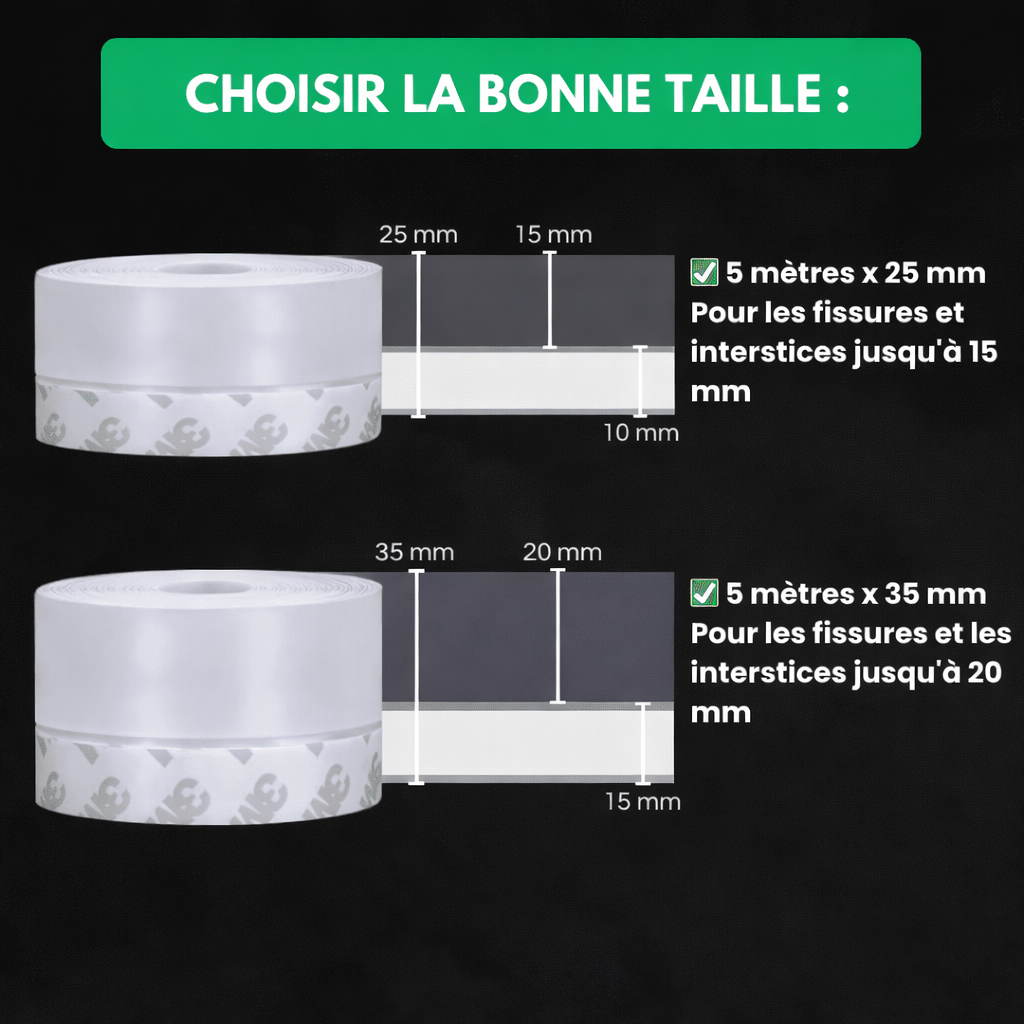 GrippTek™ - Ruban anti-courant d’air auto-adhésif