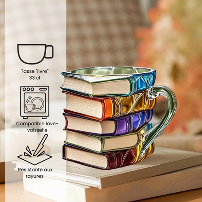 TomeTasse™ - Un mug 3D qui fait briller votre bibliothèque